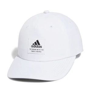 Adidas Golf Hat Premium Strapback Golf Cap The Brand with Three Stripes White